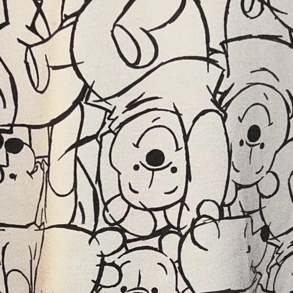 Disney Winnie the Pooh Sweatshirt Women’s Small White Allover Graphic Print - Picture 5 of 6